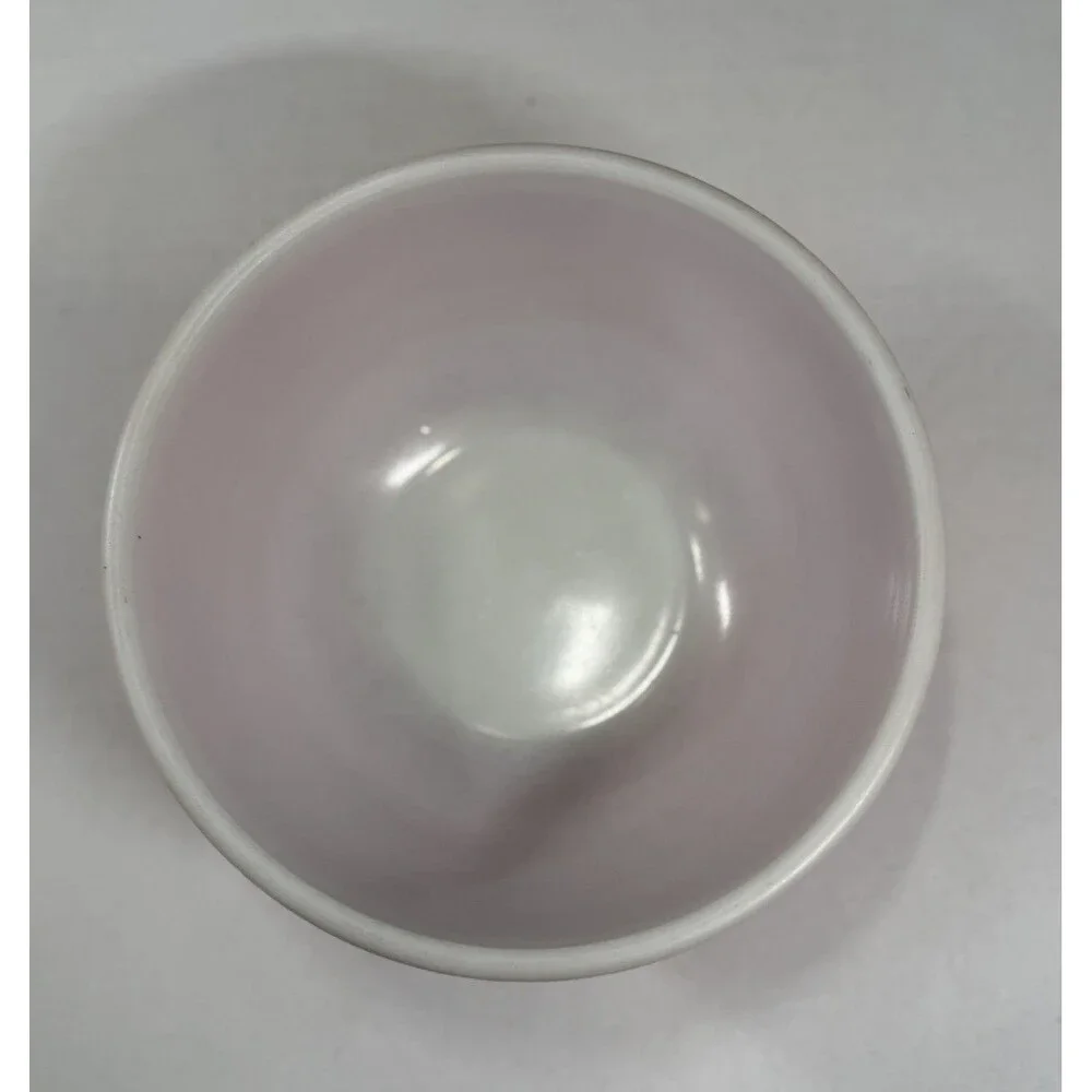 Pyrex Original Solid Glass Bowl Red/White 4in Round Glossy